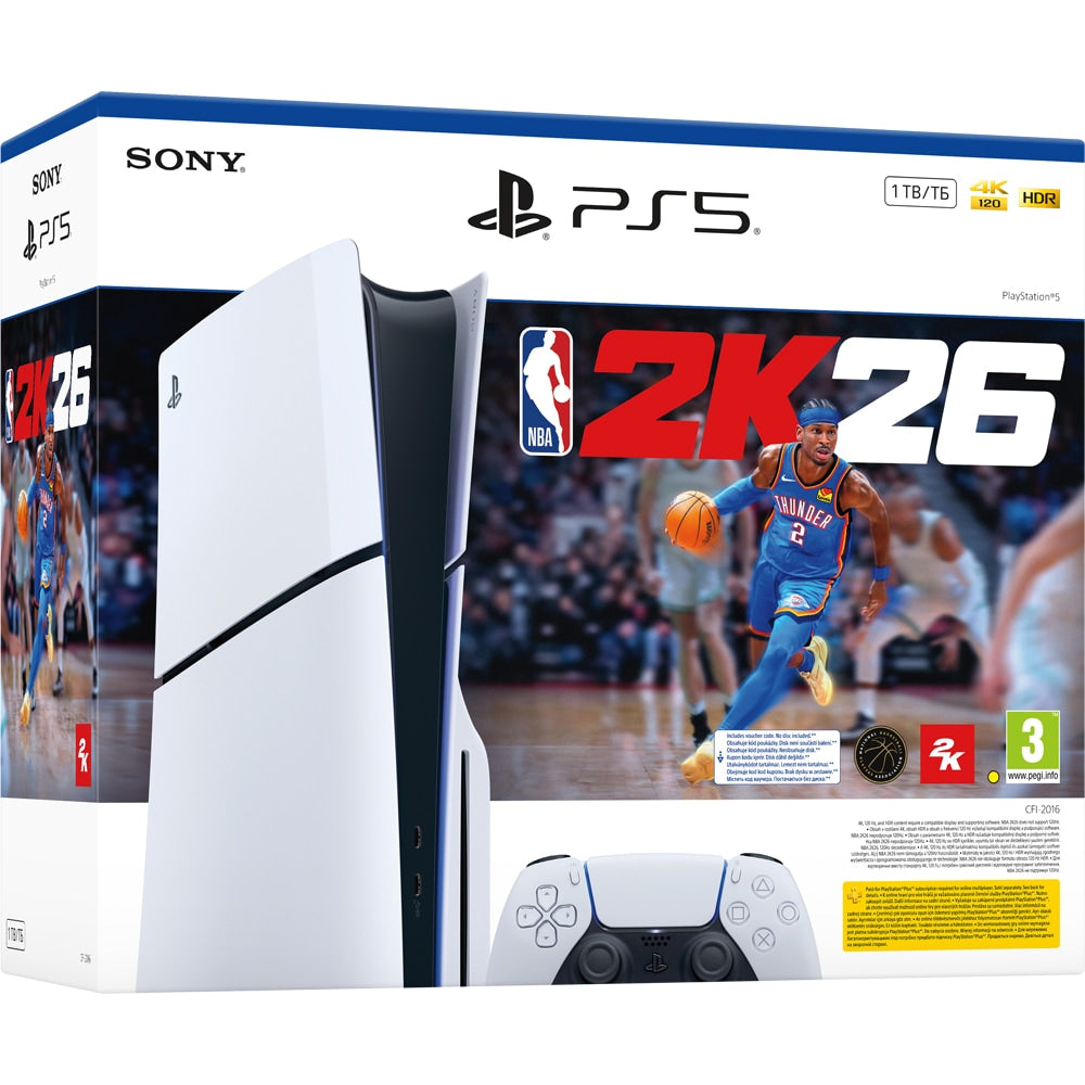 Consola PlayStation 5 Slim (PS5) 1TB, D-Chassis, NBA 2K26 Bundle NOU