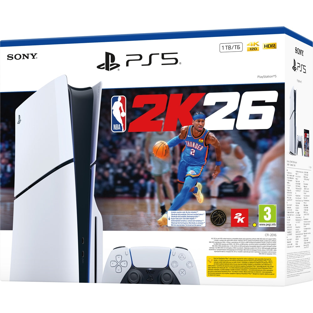 Consola PlayStation 5 Slim (PS5) 1TB, D-Chassis, NBA 2K26 Bundle NOU