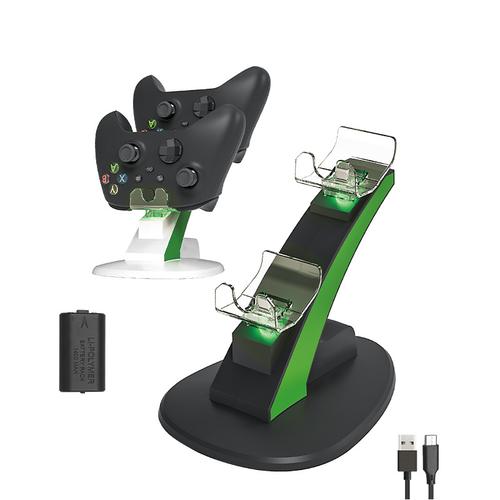 Stație de încărcare OIVO pentru controllere Xbox Series X, dual charging, USB-C, LED – Negru Second-Hand SH