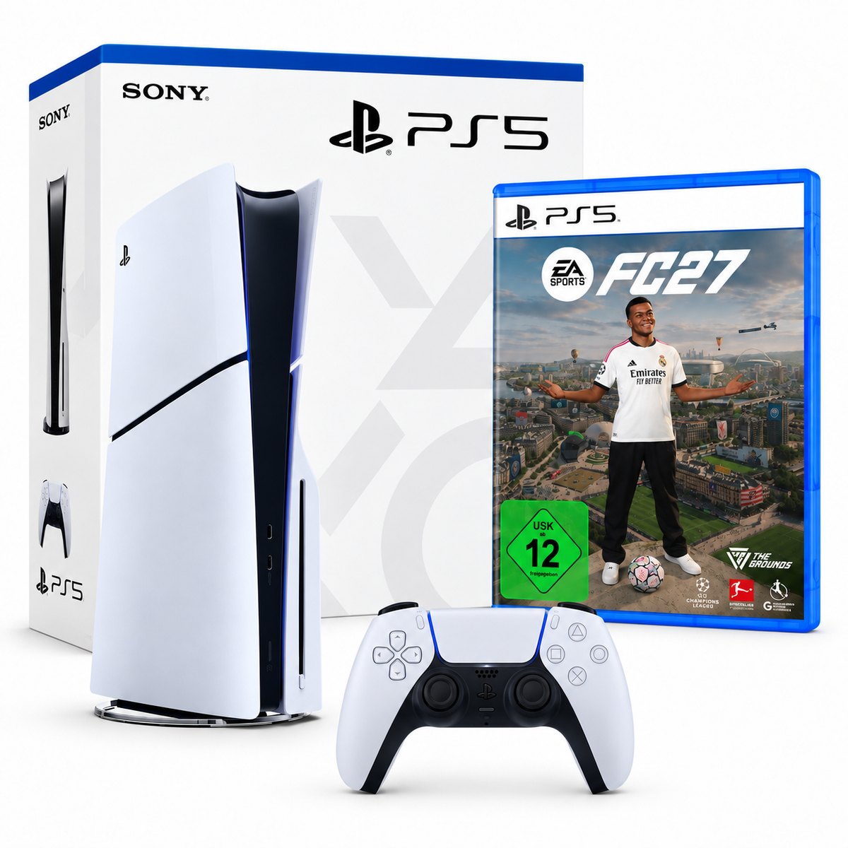 Consolă Sony PlayStation 5 PS5 Slim Disc Edition 1TB + Controller Second-Hand SH + Joc FIFA 27 Second-Hand SH