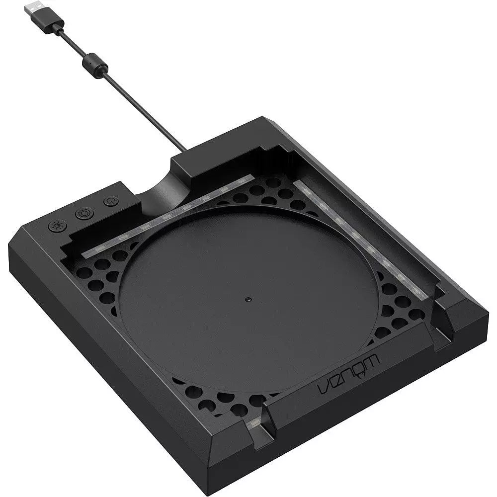 Stand consolă Venom VS2886 pentru Xbox Series X, LED RGB, USB & USB-C – Negru Second-Hand SH