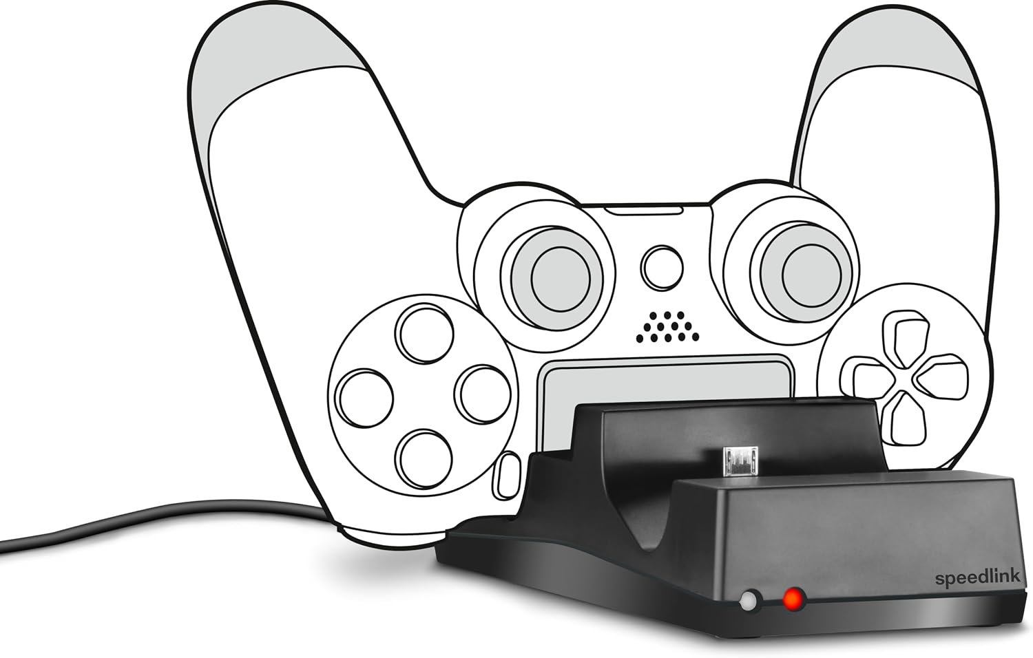 Încărcător Speedlink JAZZ USB pentru controllere PlayStation 4 PS4, Negru Second-Hand SH