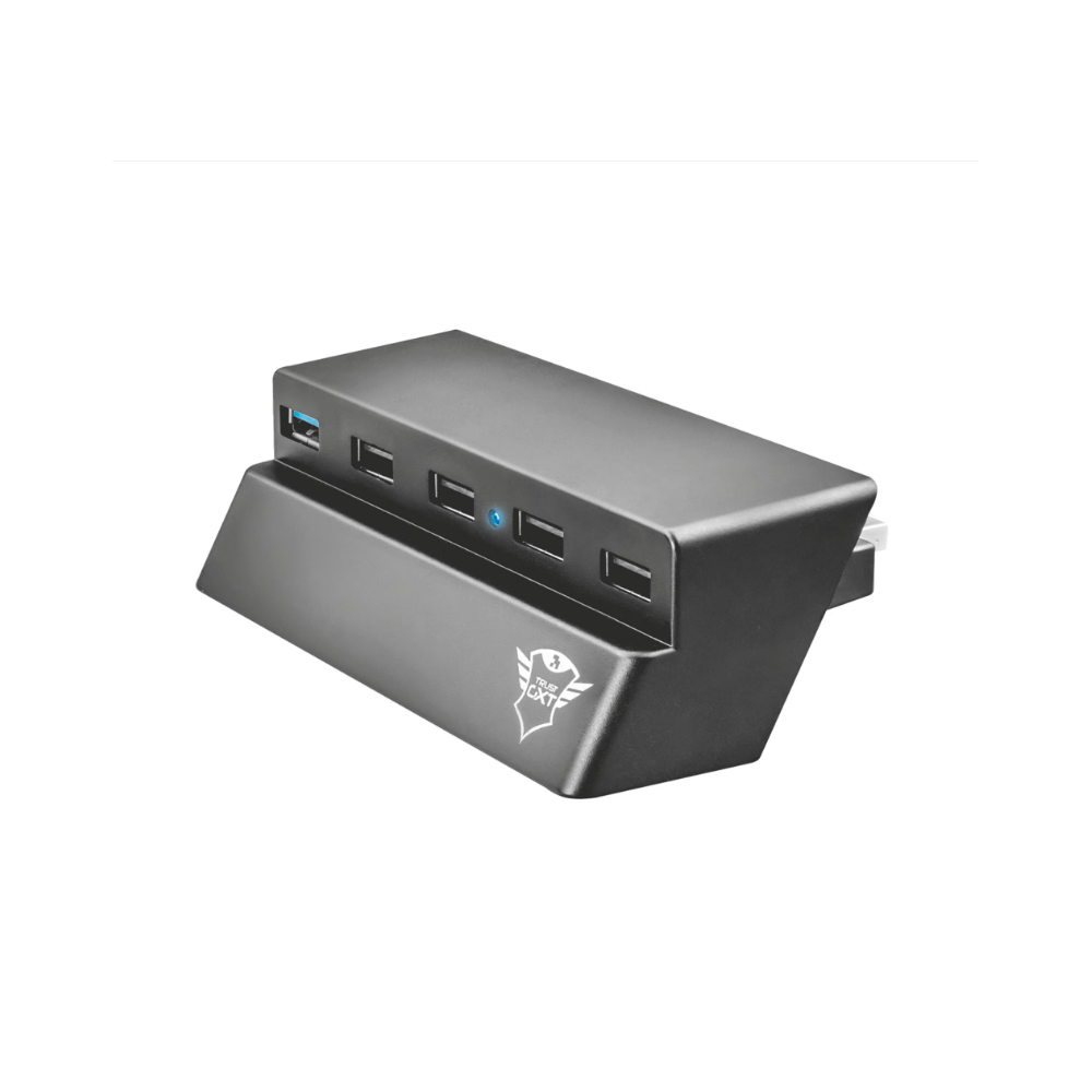 Hub USB Trust GXT 219 pentru PS4 Slim, 5 porturi (USB 2.0 & USB 3.1), încărcare multiplă – Negru Second-Hand SH