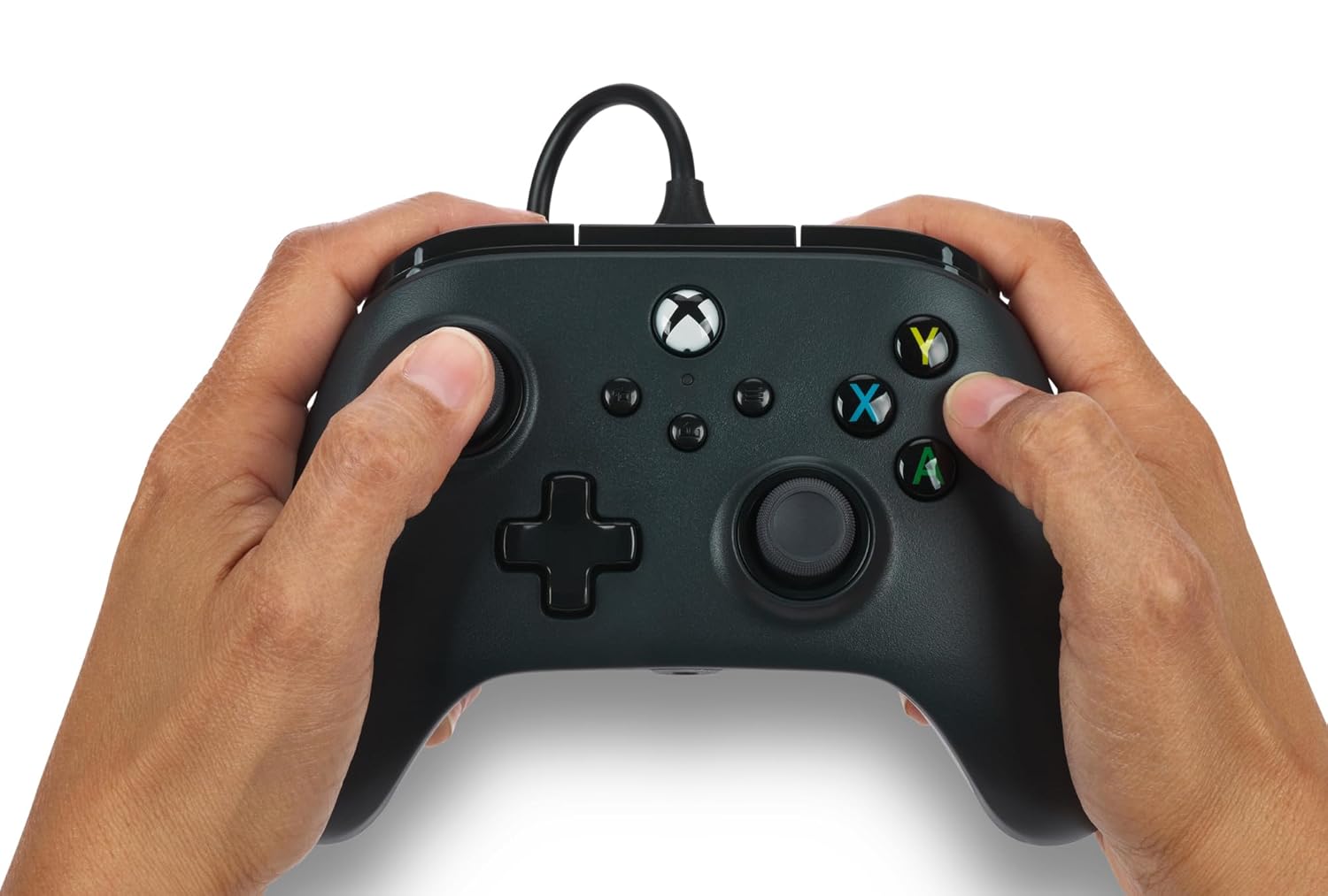Controller cu fir PowerA pentru Xbox Series X|S / Xbox One / PC, Vibrații Duale, Jack Audio 3.5 mm – Negru