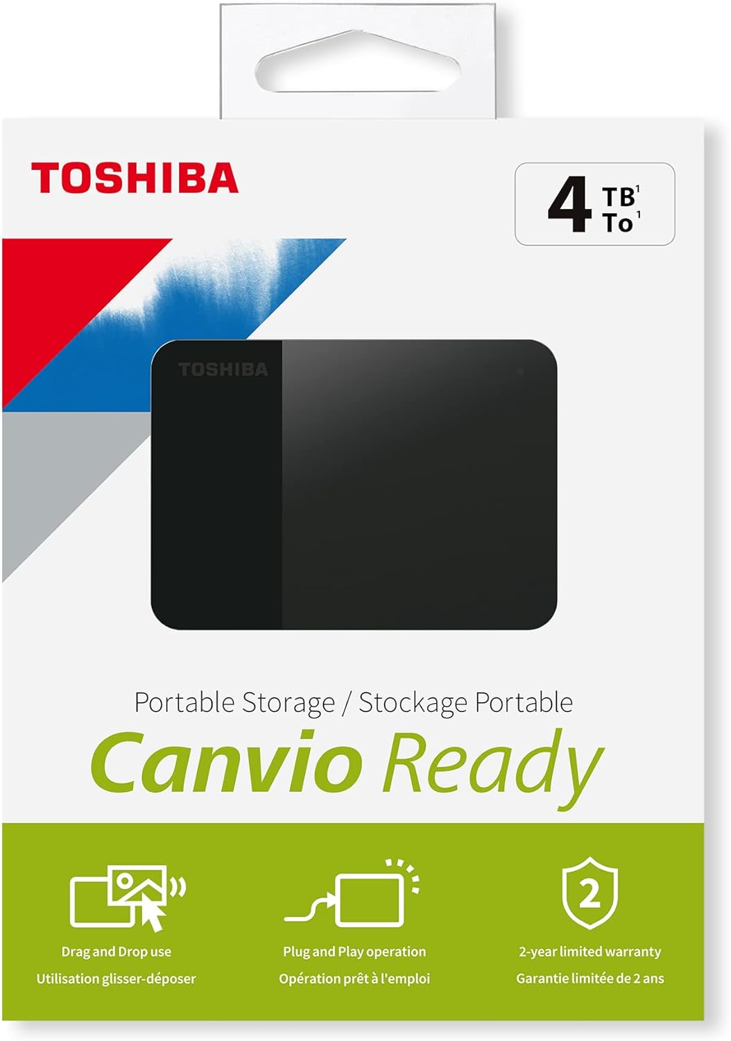 Hard Disk Extern TOSHIBA Canvio Ready 4TB USB 3.2 Gen 1 2.5" Negru NOU