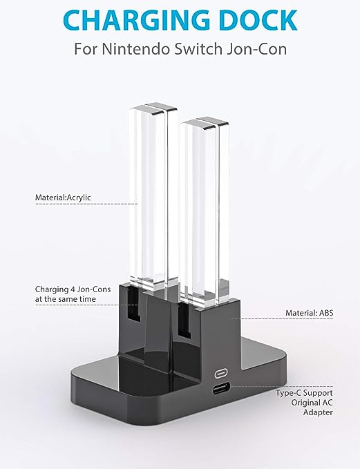 Charging Station pentru Joy-Con, Type C, NOU