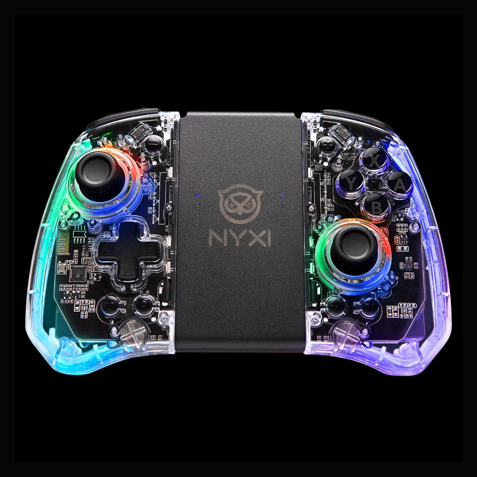 Controller compatibil Nintendo Switch/Switch OLED Transparent RGB NOU