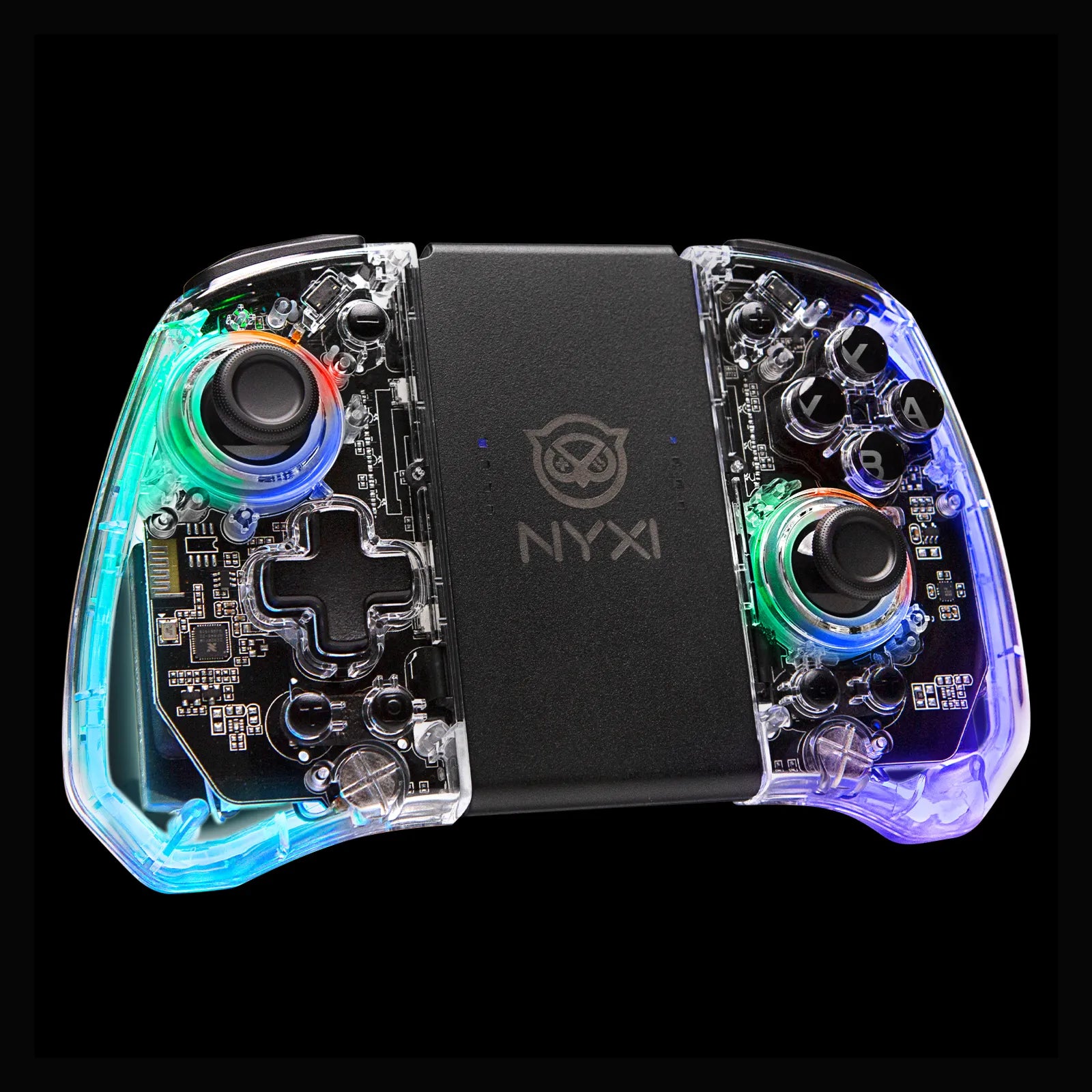Controller compatibil Nintendo Switch/Switch OLED Transparent RGB NOU