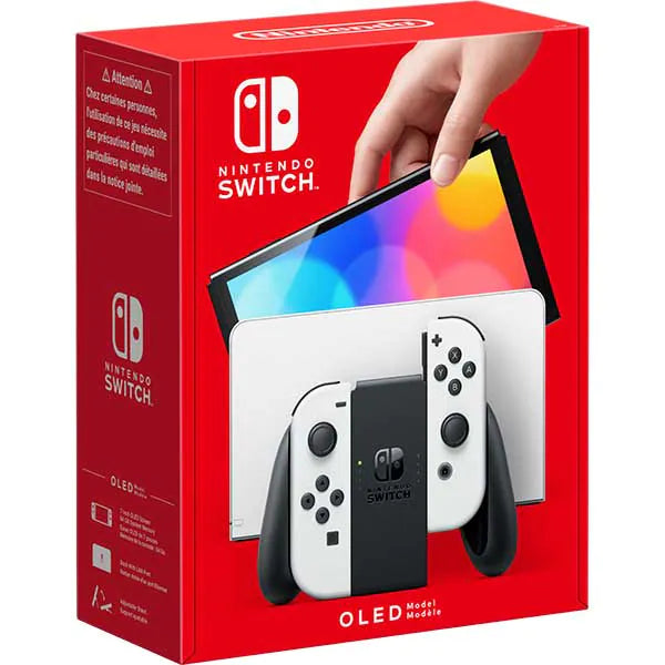 Consola Nintendo Switch OLED cu Joy-Cons ALB/WHITE + Joc Miitopia NOU