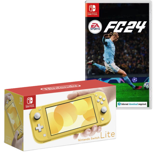 Consola Nintendo Switch Lite Galben NOU + Joc FC 24