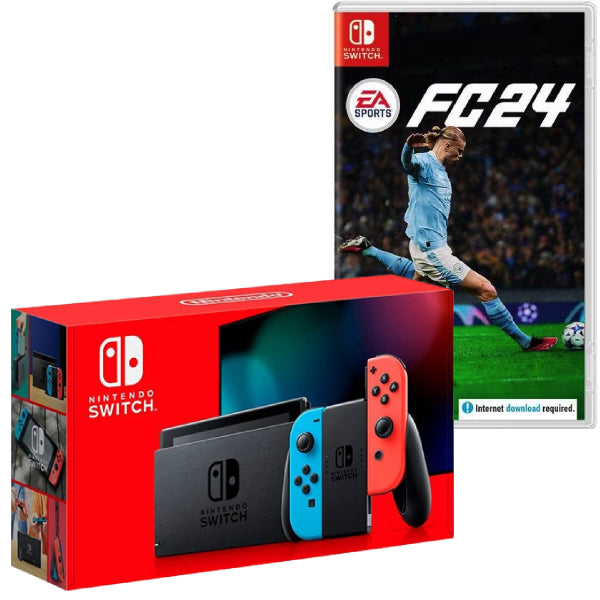Consola Nintendo Switch cu JOY-CONS Red/Blue NOU + Joc FC 24