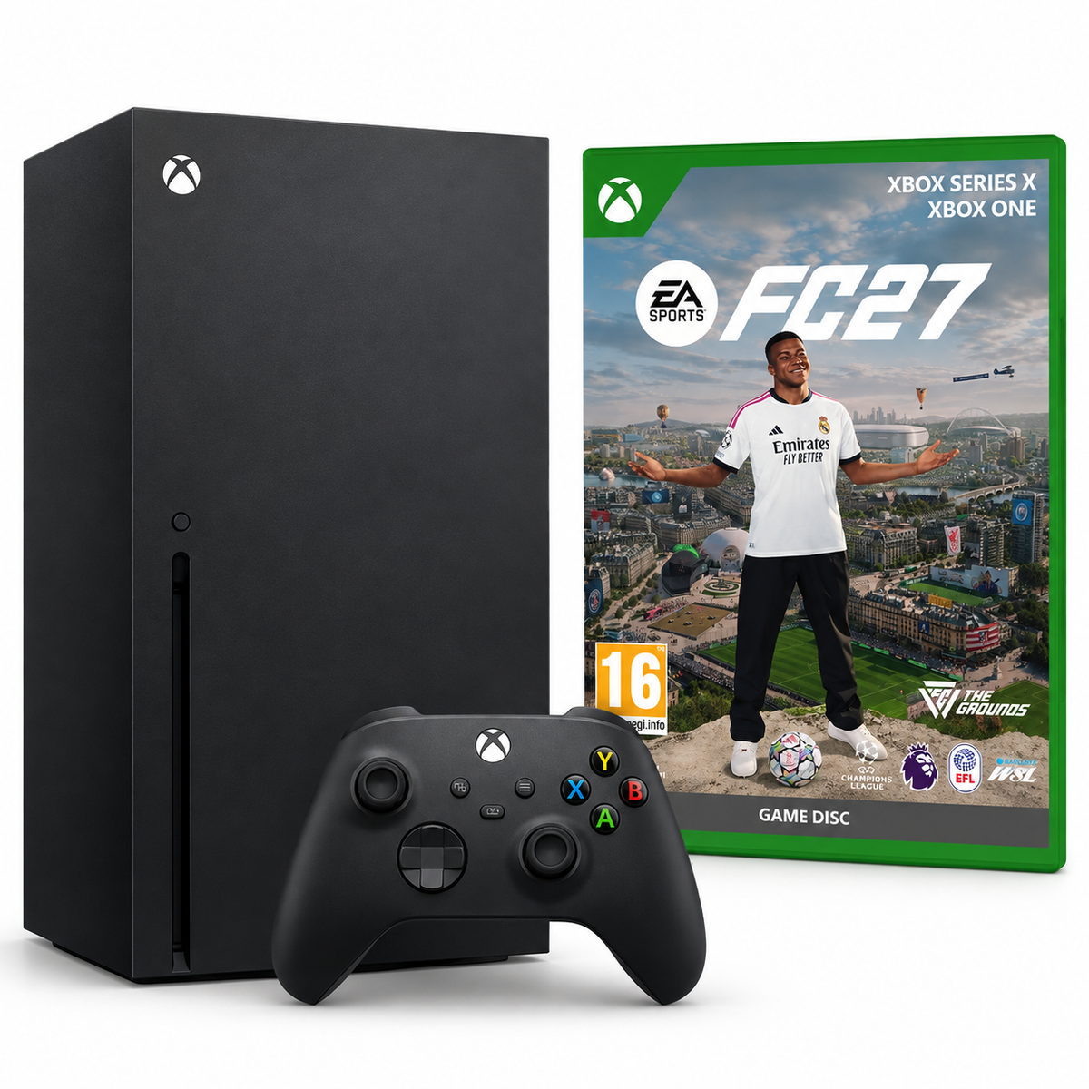 Consolă Microsoft Xbox Series X 1TB, Negru + Controller Second-Hand SH + Joc FIFA 27 Second-Hand SH