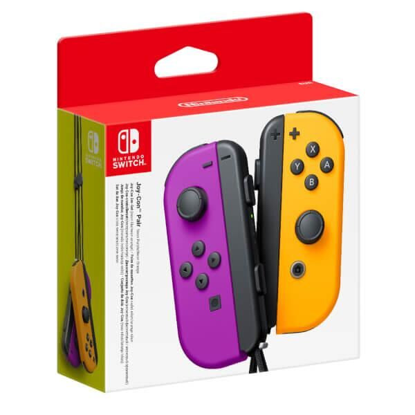 Pereche Joy-Con NINTENDO Switch NSW, Neon Purple / Neon Orange Second-Hand SH