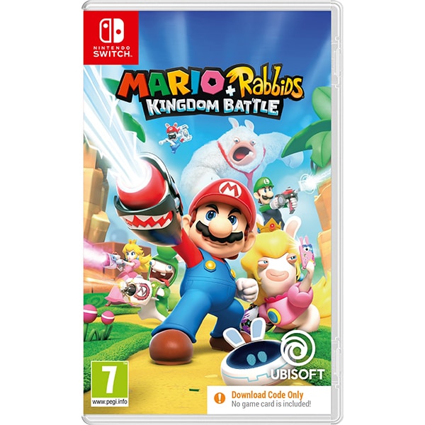 Consola Nintendo Switch OLED cu Joy-Cons RED/BLUE + Joc Mario + Rabbids Kingdom Battle NOU