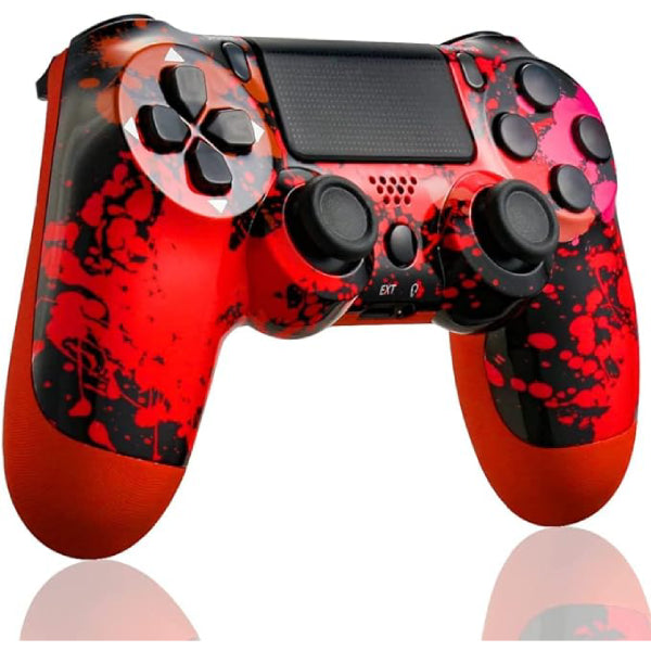 Controller compatibil PlayStation 4 PS4 , wireless, Incarcare USB, Graffiti Rosu NOU