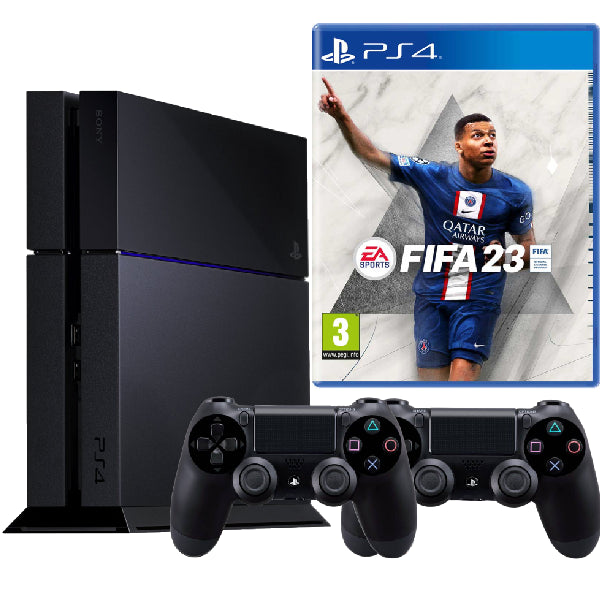 Consola Sony PlayStation 4 PS4 500GB + 2 Controllere + FIFA 23 Second-Hand SH