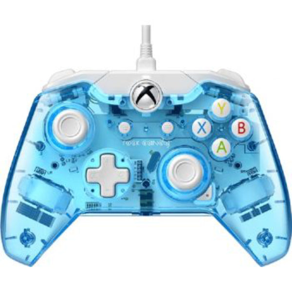 PDP Gaming Rock Candy Wired Controller pentru Xbox One, Carcasă Transparentă, Blu Second-Hand SH