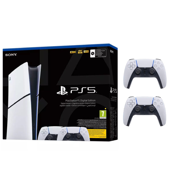 Consola PlayStation 5 Slim Digital Edition (PS5)+ Extra Controller DualSense 1TB, D-Chassis, Alb Second-Hand SH