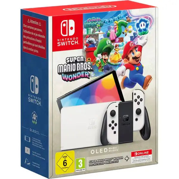 Consola NINTENDO Switch OLED White + Super Mario Bros Wonder NOU