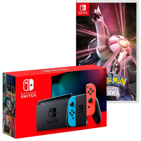 Consola Nintendo Switch cu JOY-CONS Red/Blue + Joc Pokemon Shining Pearl pentru Nintendo Switch NOU