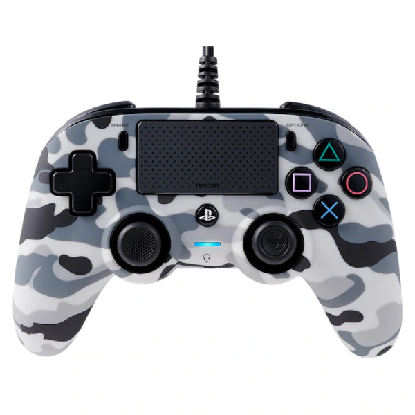 Controller cu fir Nacon Compact pentru Playstation 4, Camo Gri, Second-Hand SH