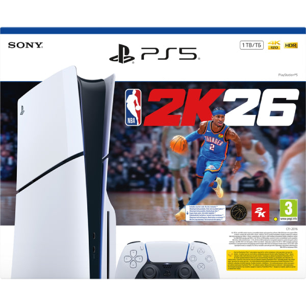 Consola PlayStation 5 Slim (PS5) 1TB, D-Chassis, NBA 2K26 Bundle NOU