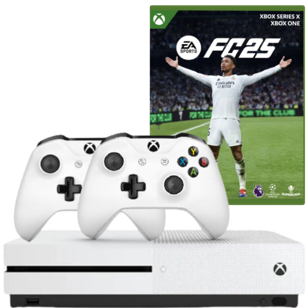 Consola MICROSOFT Xbox One S 1TB Second-Hand, ALB + 2 Controllere + Joc Ea Sports Fc 25