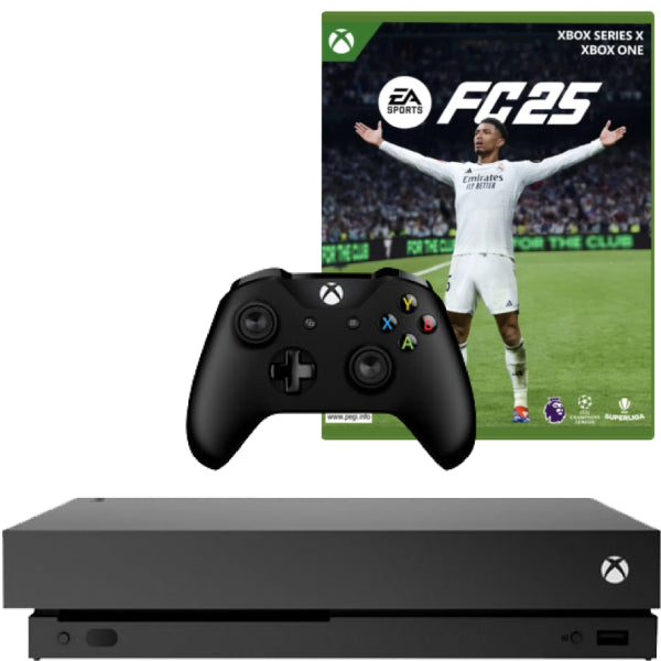 Consola Microsoft Xbox One X, 1TB, NEGRU + Controller Second-Hand + Joc Ea Sports Fc 25