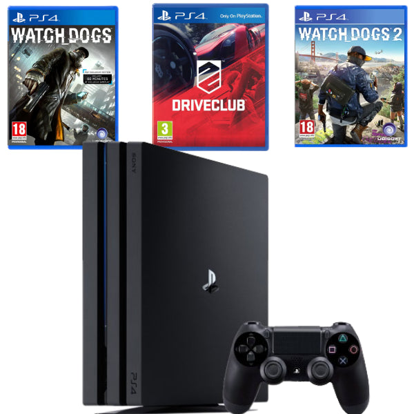 Pachet Consola Sony PlayStation 4 PRO PS4 1TB + Controller + 3 JOCURI Second-Hand SH