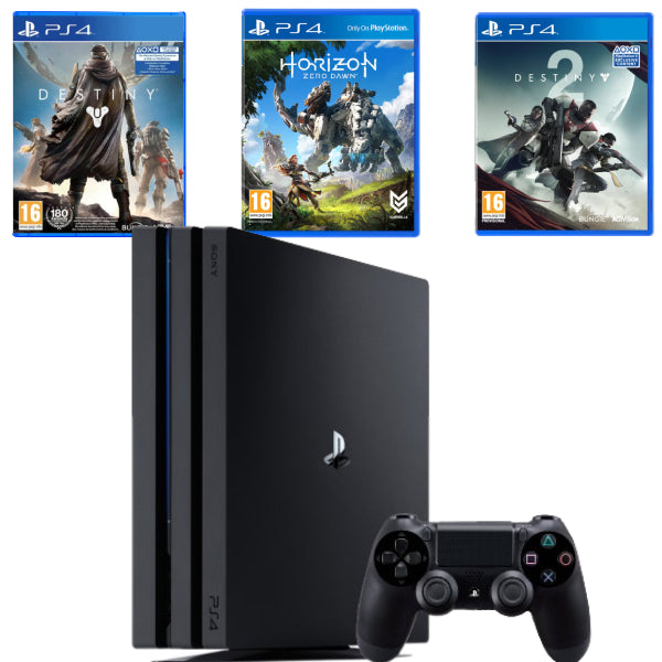Pachet Consola Sony PlayStation 4 PRO PS4 1TB + Controller + 3 JOCURI Second-Hand SH