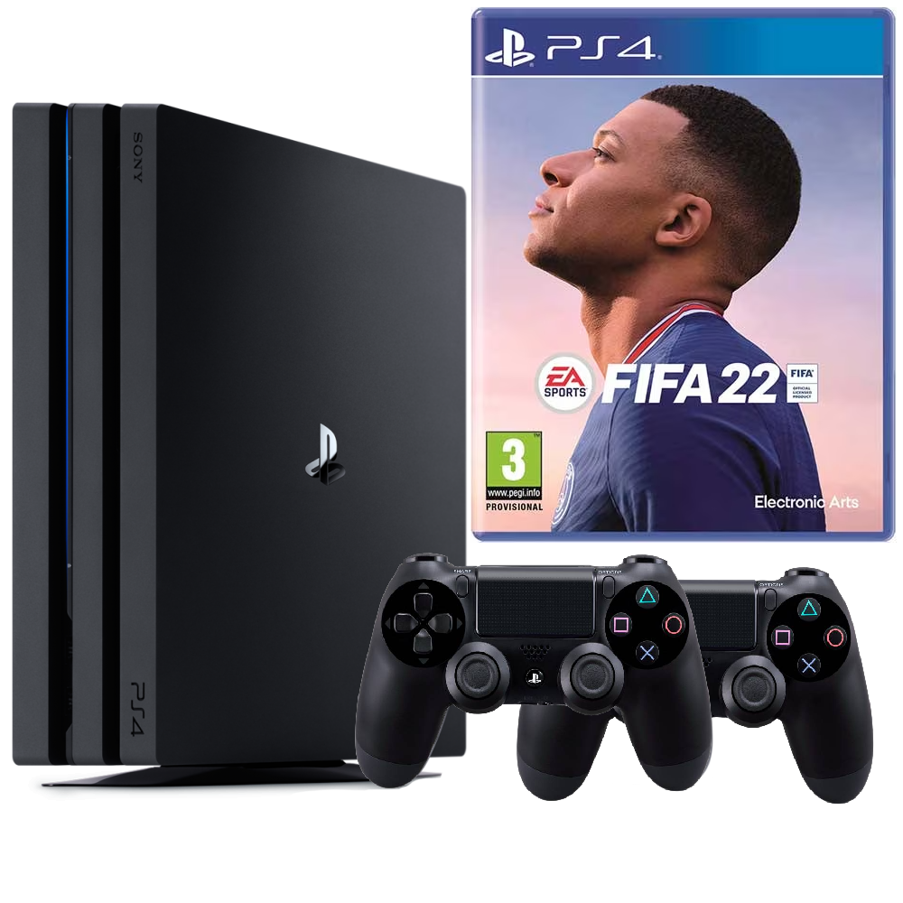 Consola Sony PlayStation 4 PRO PS4 1TB + 2 Controllere + FIFA 22 Second-Hand SH