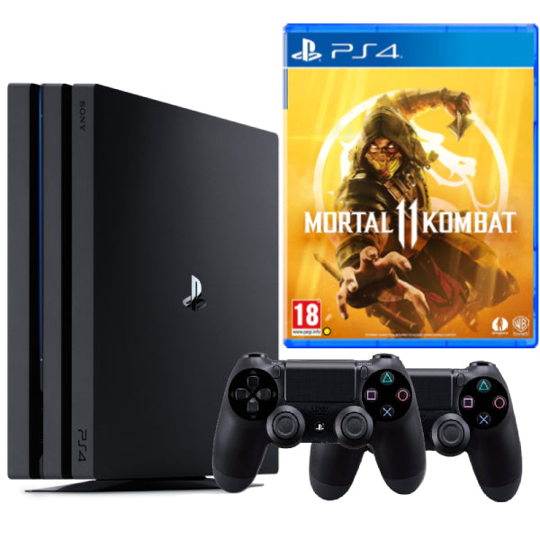 Consola Sony PlayStation 4 PRO PS4 1TB + 2 Controllere + Mortal Kombat 11 Second-Hand SH