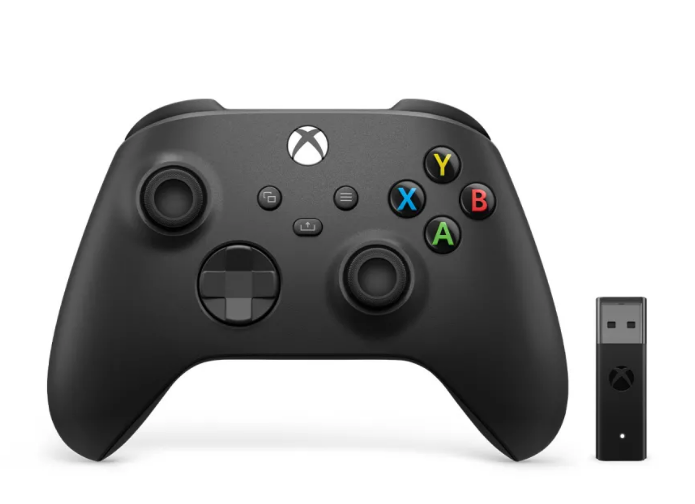 Controller Microsoft Xbox Negru + Adaptor Wireless W10 S pentru XBOX SERIES NOU