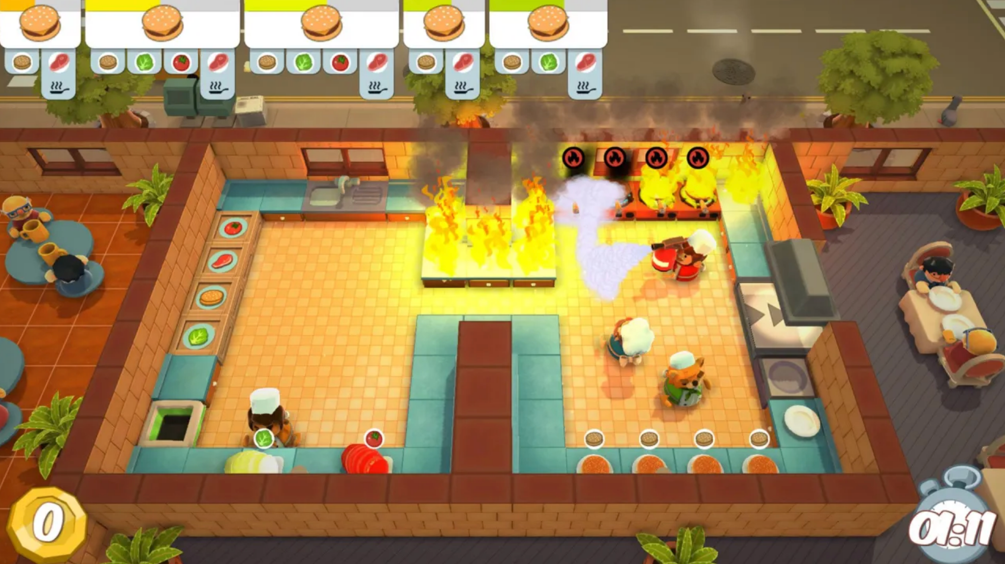 Joc Overcooked Overcooked 2 Double Pack pentru PlayStation 4 PS4 Second-Hand SH