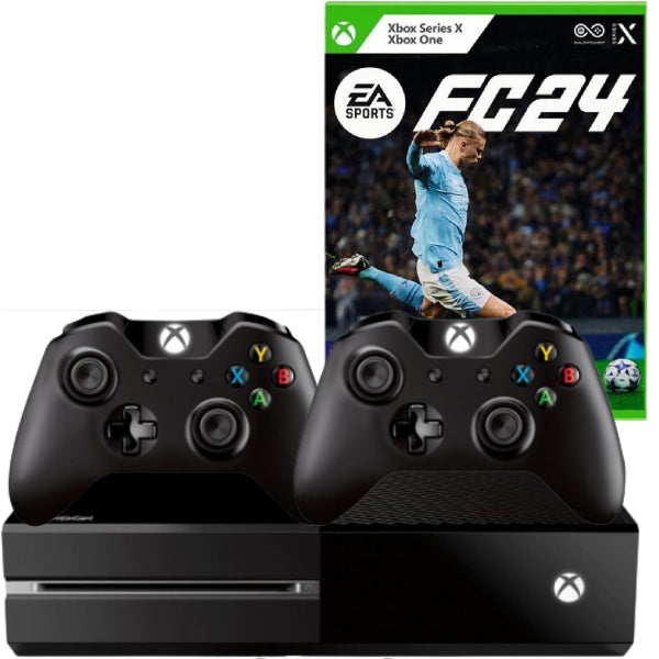 Consola Xbox One 1TB + 2 Controllere Second-Hand + Joc FC 24 Second-Hand SH
