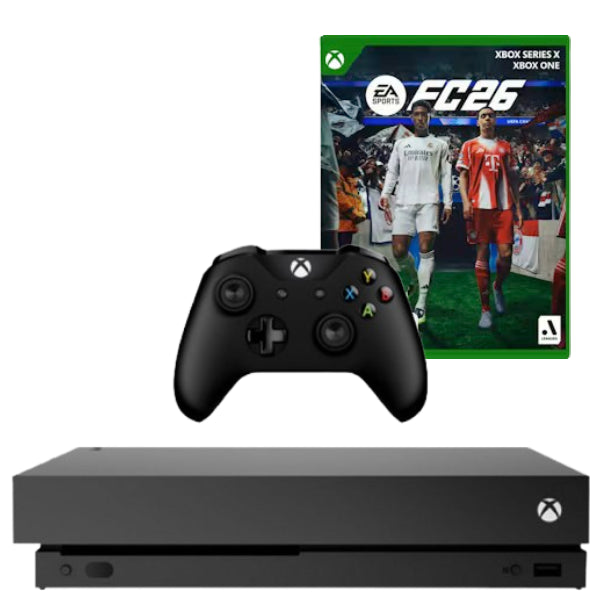 Consola Microsoft Xbox One X, 1TB, NEGRU + Controller Second-Hand + Joc FC 26