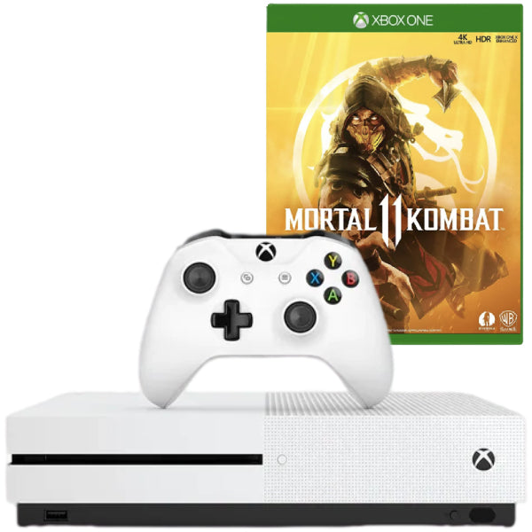 Consola MICROSOFT Xbox One S 1TB, ALB Second-Hand + Controller + Joc Mortal Kombat 11 Second-Hand SH