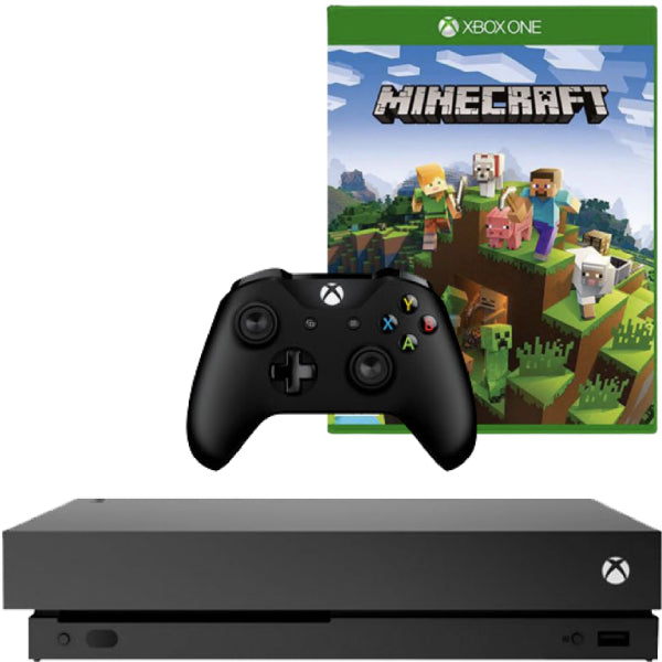 Consola Microsoft Xbox One X, 1TB, NEGRU + Controller + Joc Minecraft Second-Hand SH