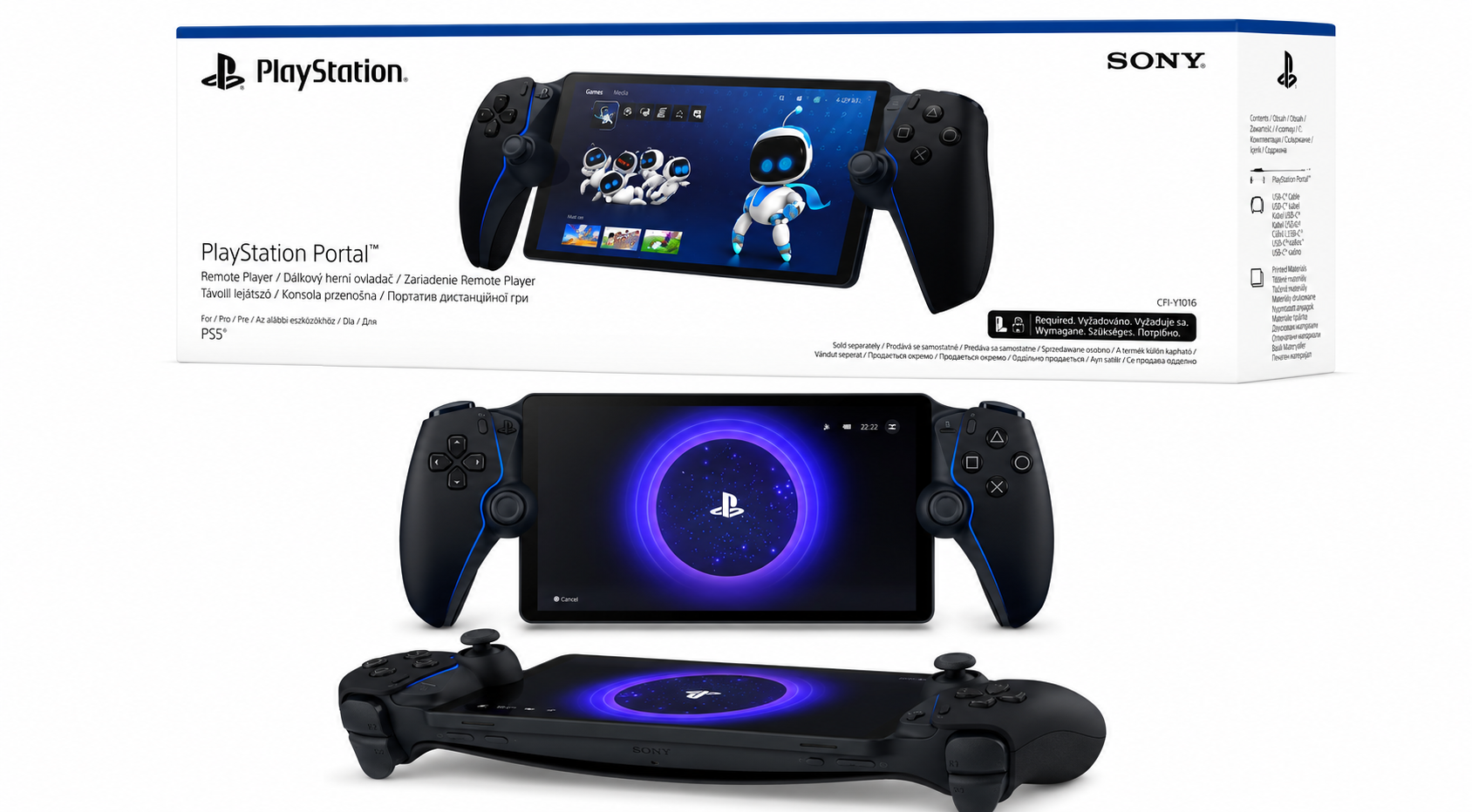 PlayStation Portal Remote Player Midnight Black, streaming PS5, ecran 8", Wireless NOU