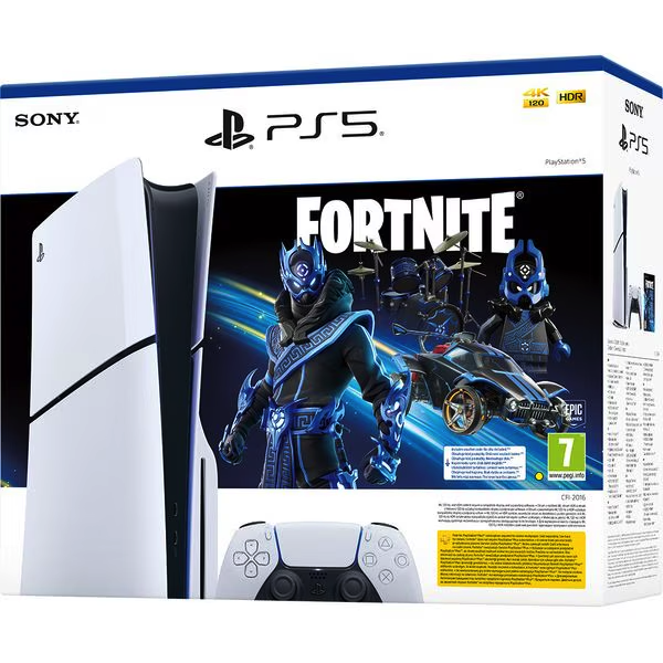 Consola PlayStation 5 Slim (PS5) 1TB, Fortnite Cobalt Star Bundle,ALB, NOU