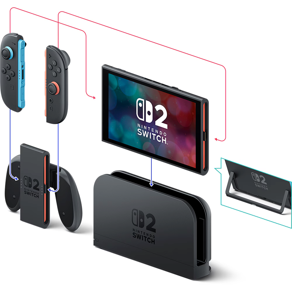 Consola NINTENDO Switch 2, Joy-Con Light Red/Light Blue NOU