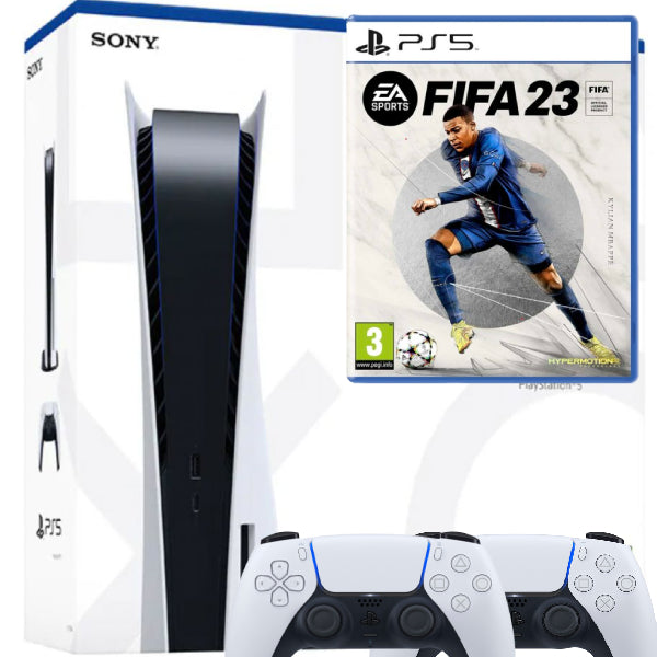 Consola Sony PlayStation 5 PS5 Disk Edition + Controller Extra + Joc FIFA 23 Second-Hand SH