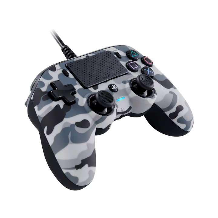 Controller cu fir Nacon Compact pentru Playstation 4, Camo Gri, Second-Hand SH
