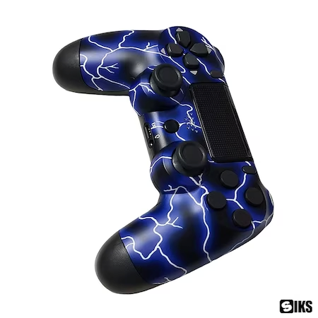 Controller compatibil PlayStation 4 PS4 , wireless, Incarcare USB, Graffiti Albastru NOU