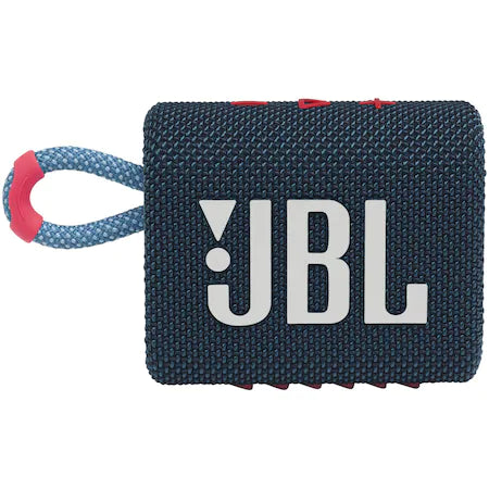 Boxa portabila JBL GO3, IPX67, Bluetooth, Albastru-Roz NOU