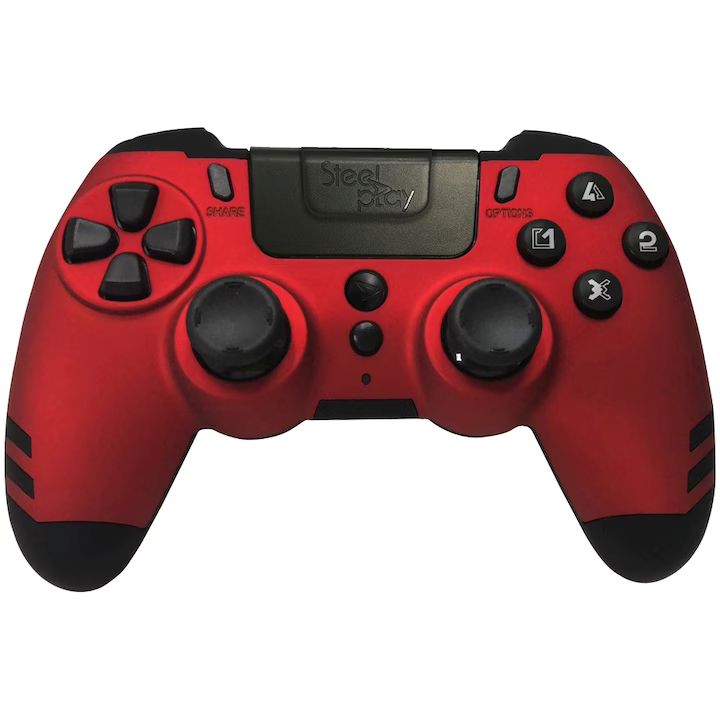 Controller Metaltech Wireless Steelplay, Ruby Red pentru PC, PlayStation 4 Second-Hand SH