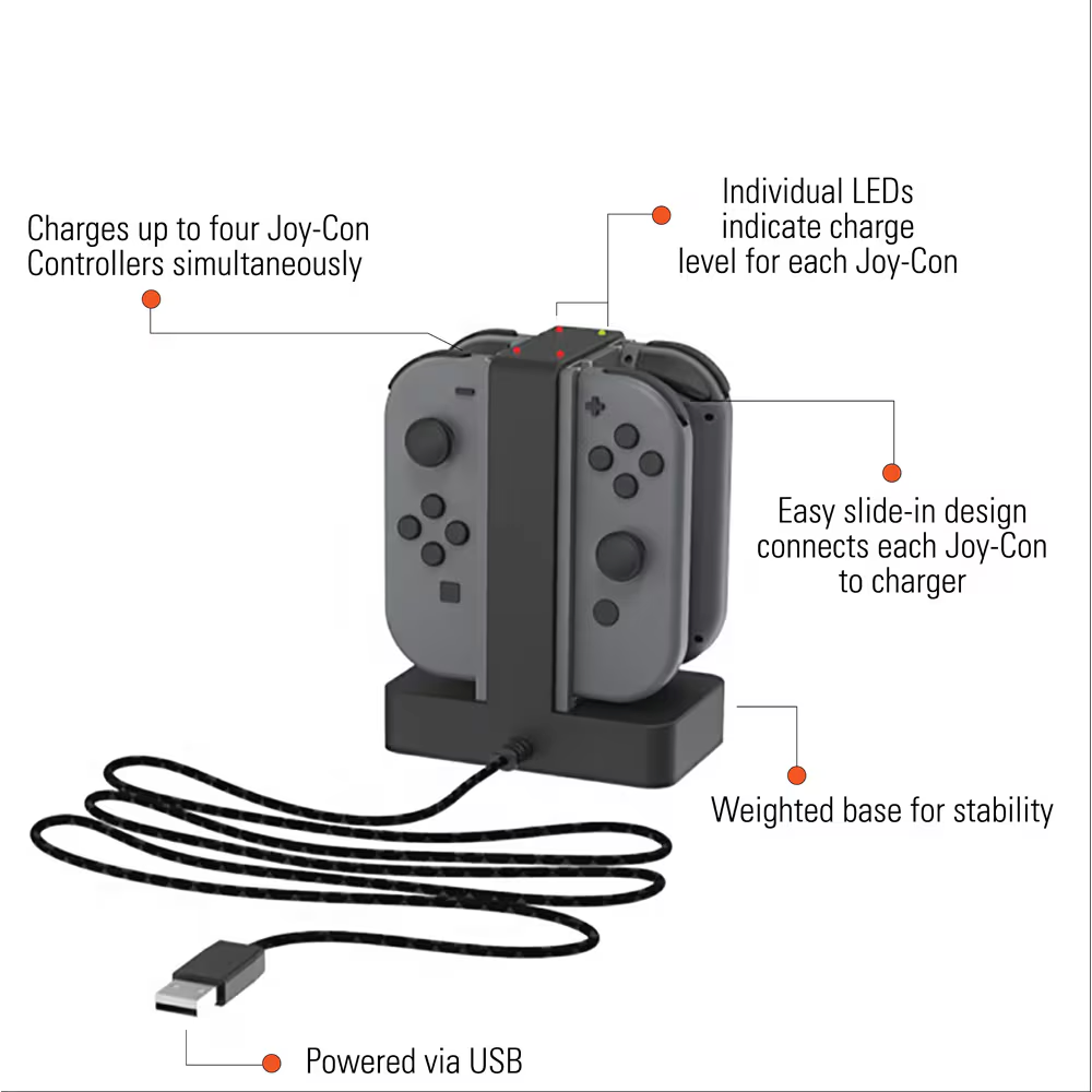 Statie de incarcare POWERA pentru controller Nintendo Switch Joy-Con NOU