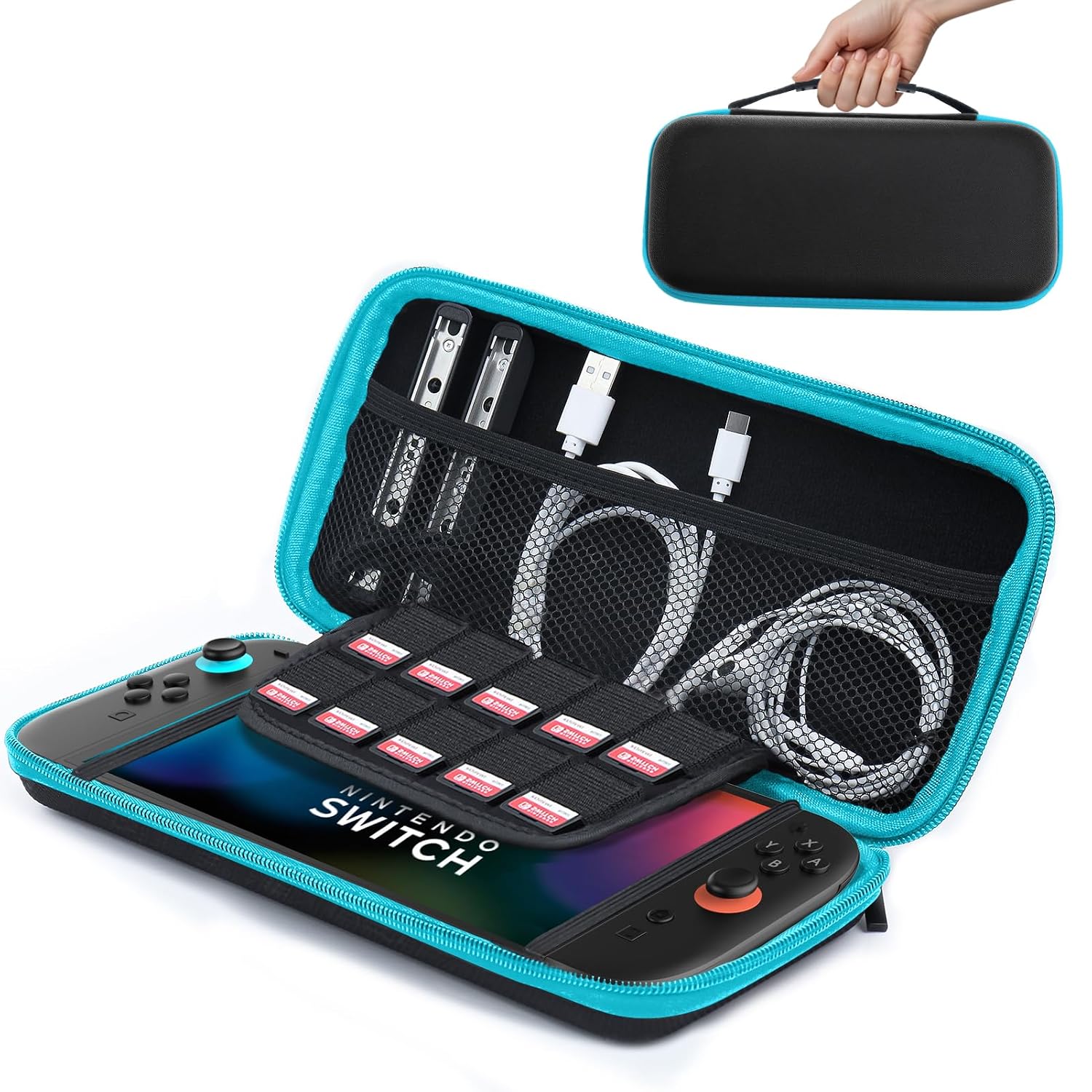 Husă amCase Carrying Case pentru Nintendo Switch 2, 7.9", Negru NOU