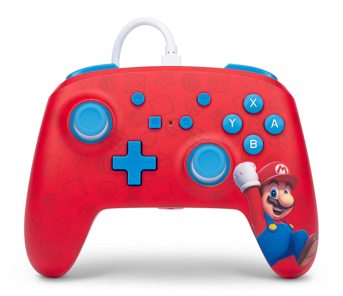 Controller cu fir PowerA îmbunătățit pentru Nintendo Switch – Mario, Gamepad, Licențiat Oficial Second-Hand SH