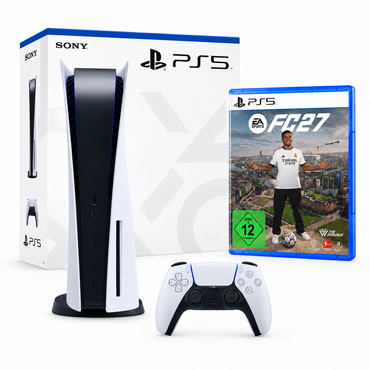 Consolă Sony PlayStation 5 PS5 Disc Edition 825GB + Controller Second-Hand SH + Joc FIFA 27 Second-Hand SH